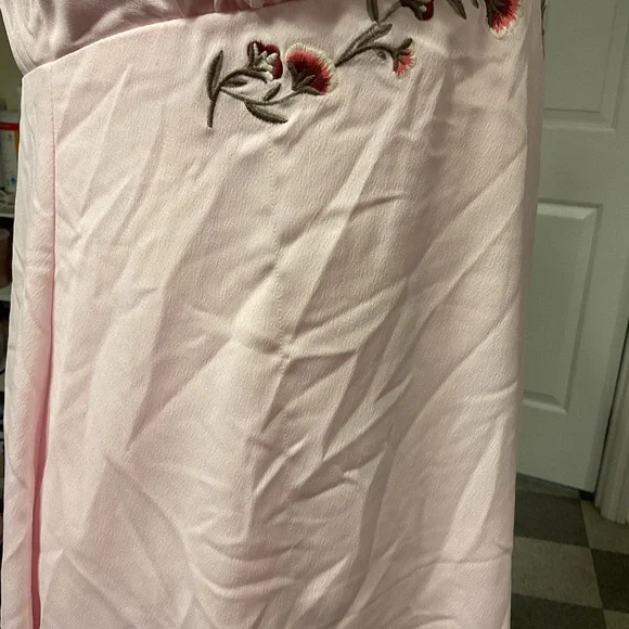 NWT Wild Fable Women’s Embroidered Crepe Mini A-Line Mini Dress- Pink L - Picture 8 of 9